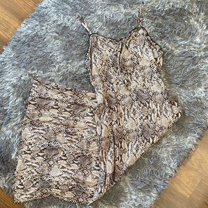 Snake Print Midi Dress